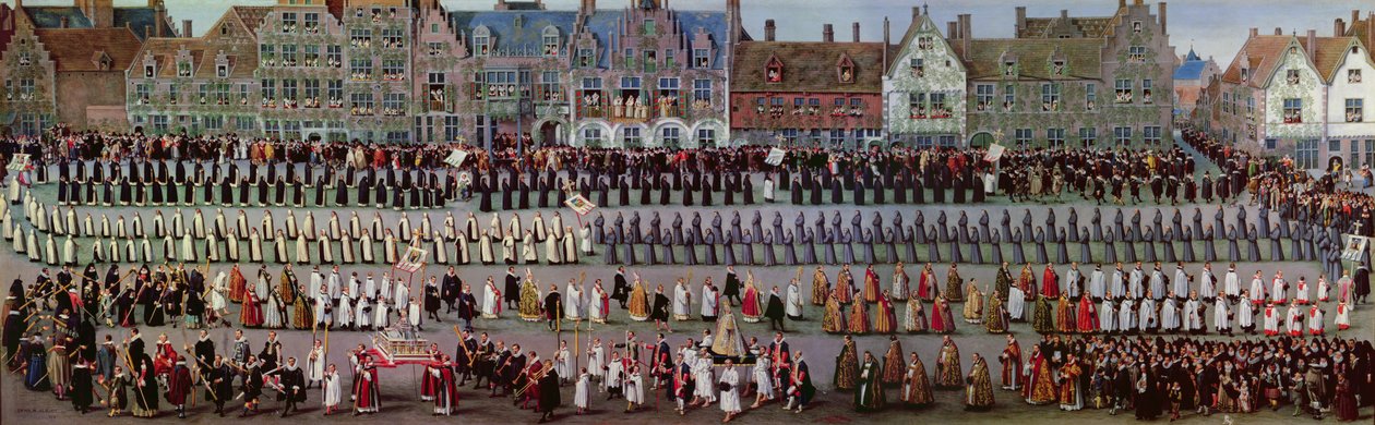 Az Ommegang Brüsszelben 1615. május 31-én: Notre Dame de Sablon körmenet alkotó: Denys van Alsloot