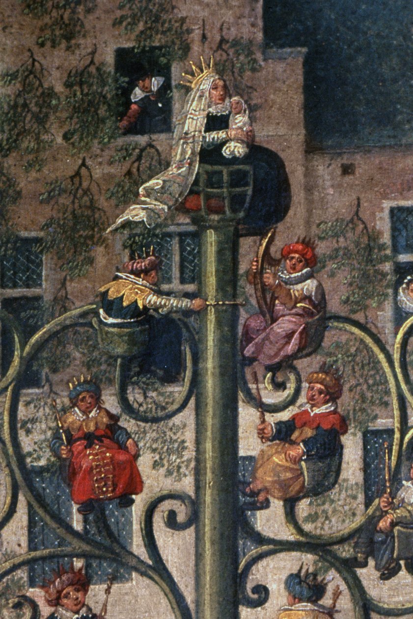Izabella főhercegnő diadala a brüsszeli Ommeganckban, 1615. május 31-én, vasárnap, Jesse szárának kocsijának részlete, 1615 (75629 részlet) alkotó: Denys van Alsloot