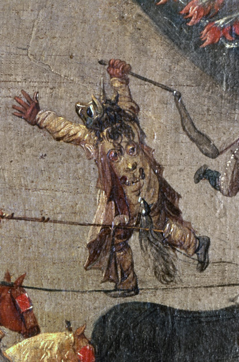 Izabella főhercegnő diadala a brüsszeli Ommeganckban 1615. május 31-én, egy kosztümös ördögfigura részlete, 1615 alkotó: Denys van Alsloot