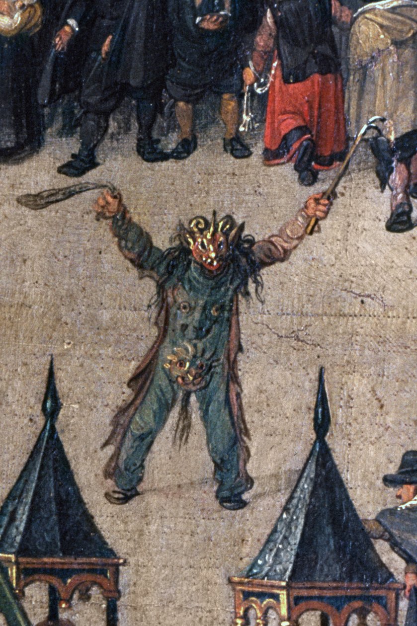 Izabella főhercegnő diadala a brüsszeli Ommeganckban 1615. május 31-én, egy ördögruhás alak részlete, 1615 (75629 részlet) alkotó: Denys van Alsloot