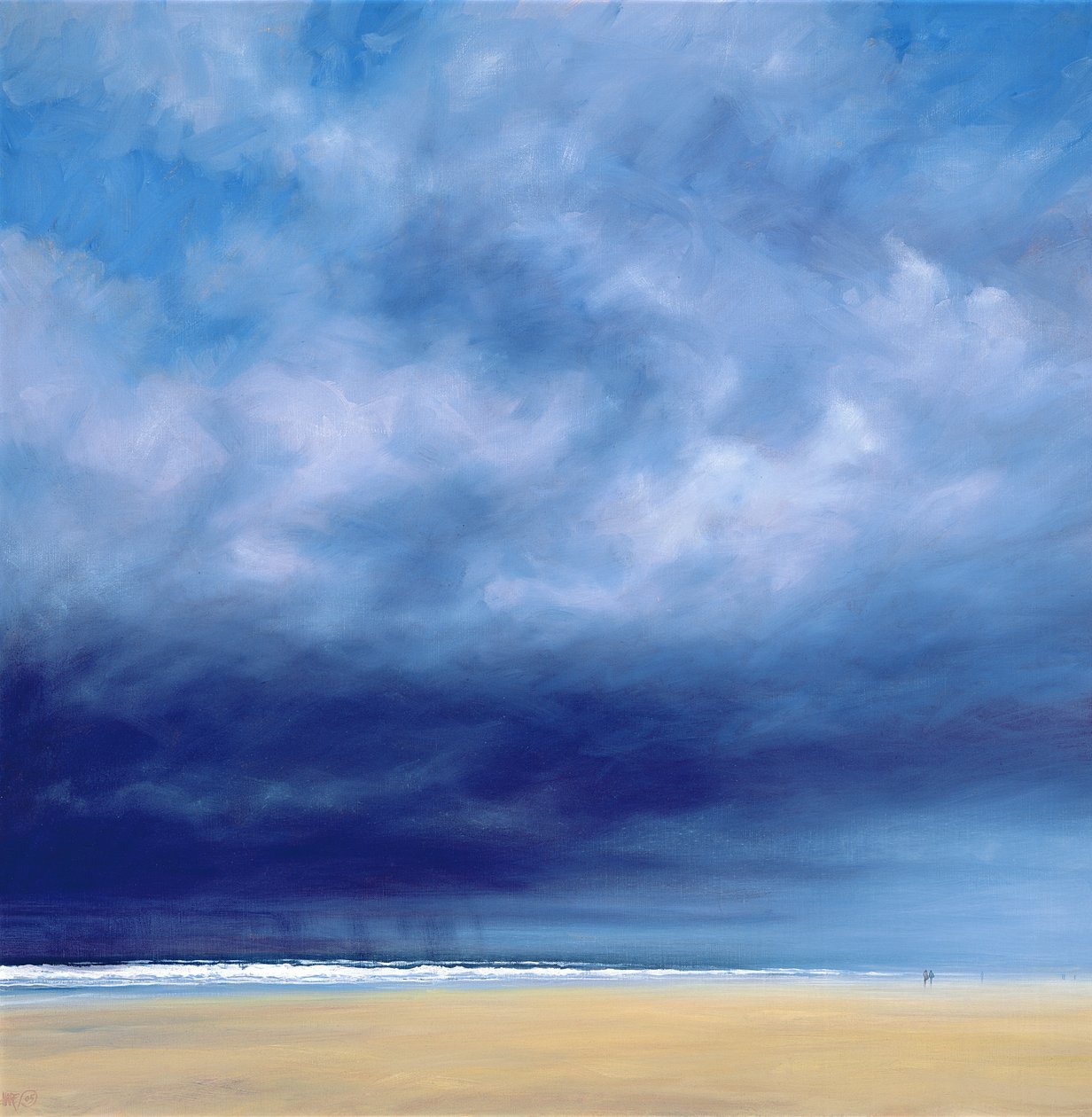 Esővihar a Holkham Beach mellett alkotó: Derek Hare