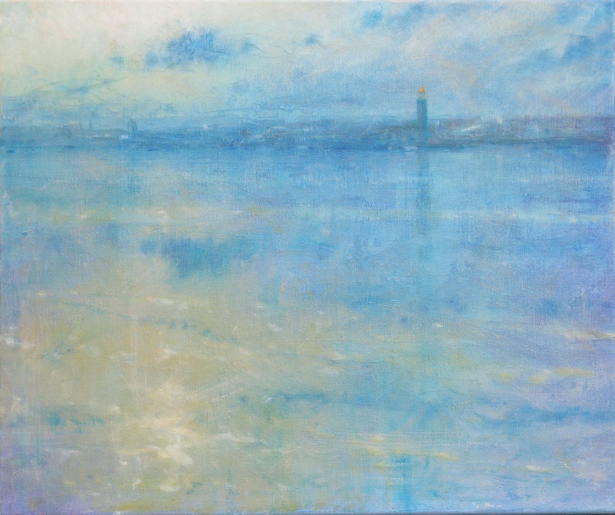Stockholm Skyline, Riddarfjärden, 2016 (Olaj, vászon) alkotó: Derek Hare