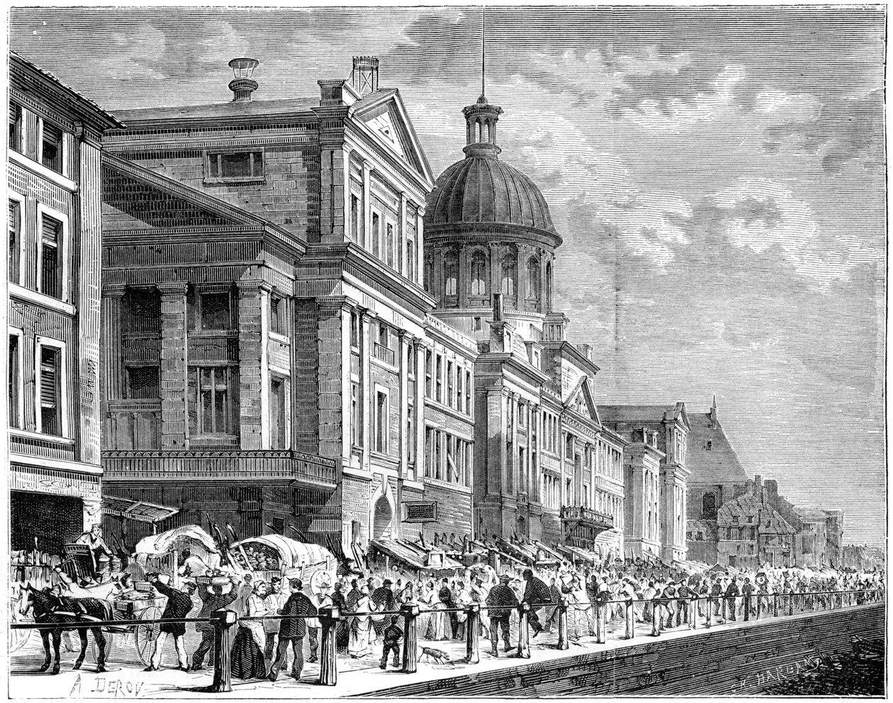 Bonsecours, Montreal, Kanada, 19. század. alkotó: Deroy