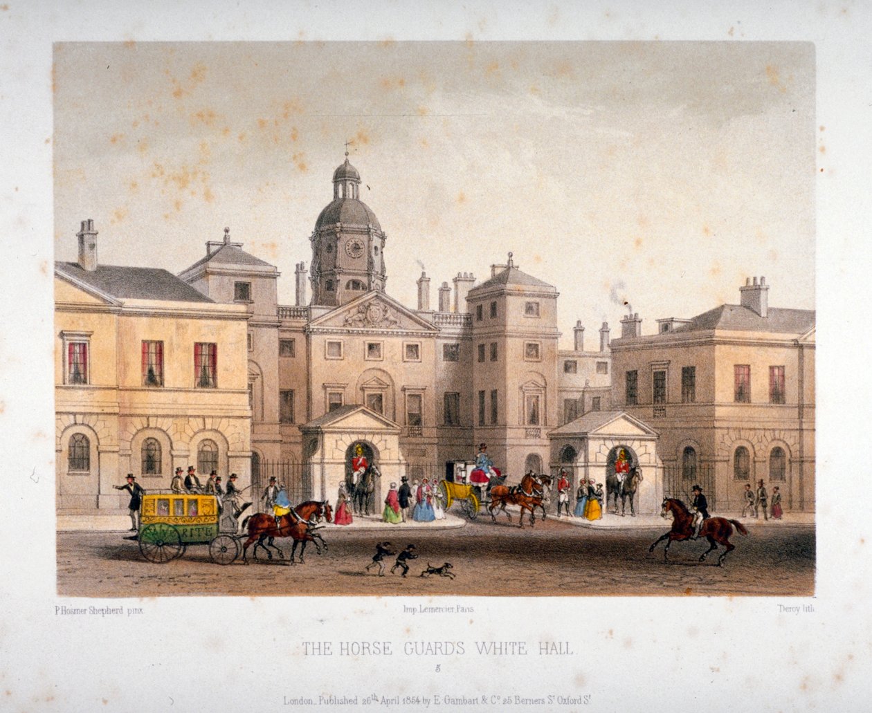Horse Guards, Westminster, London, 1854. alkotó: Deroy