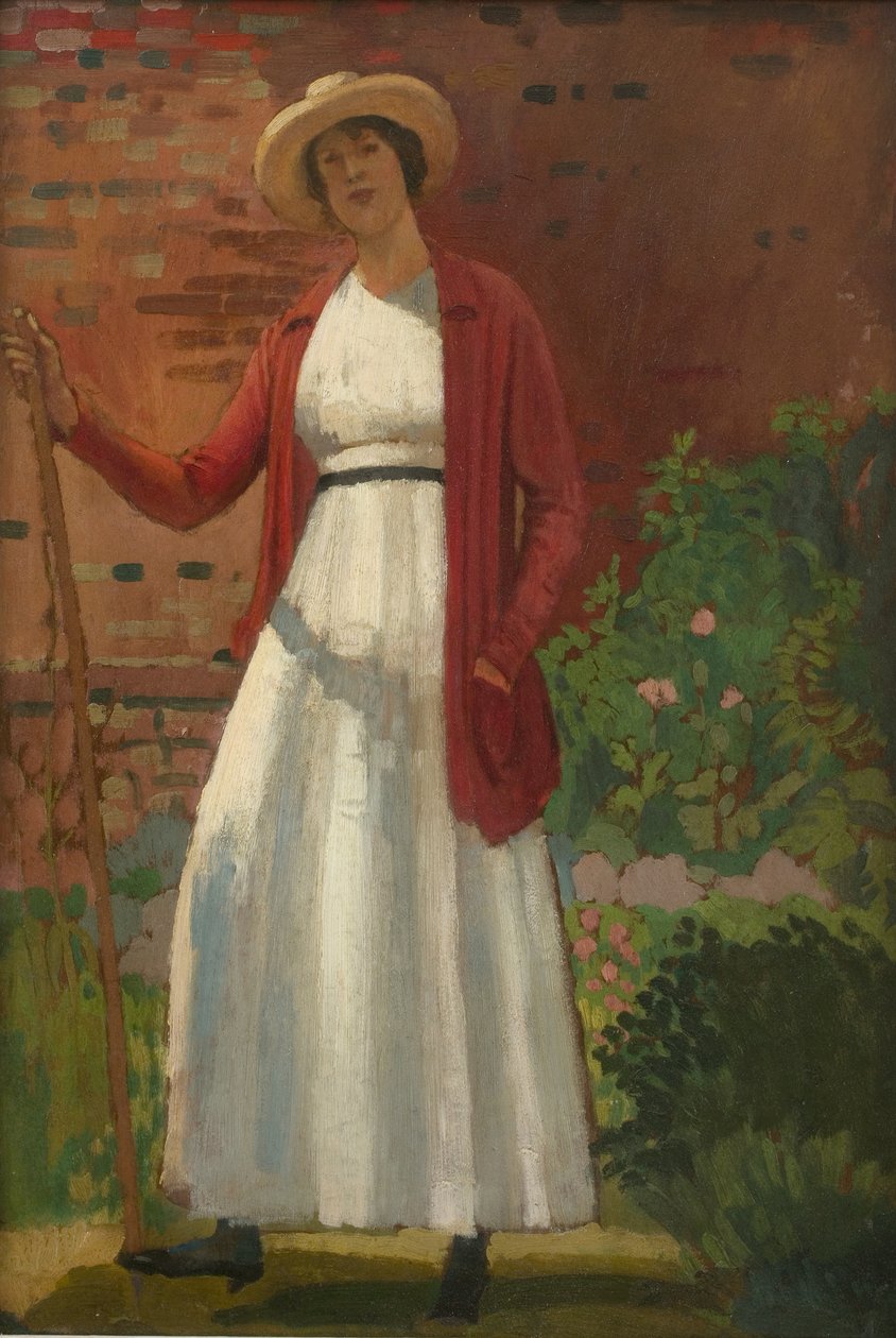 Lyndra a kertben, 1913 körüli (olaj, tábla) alkotó: Derwent Lees