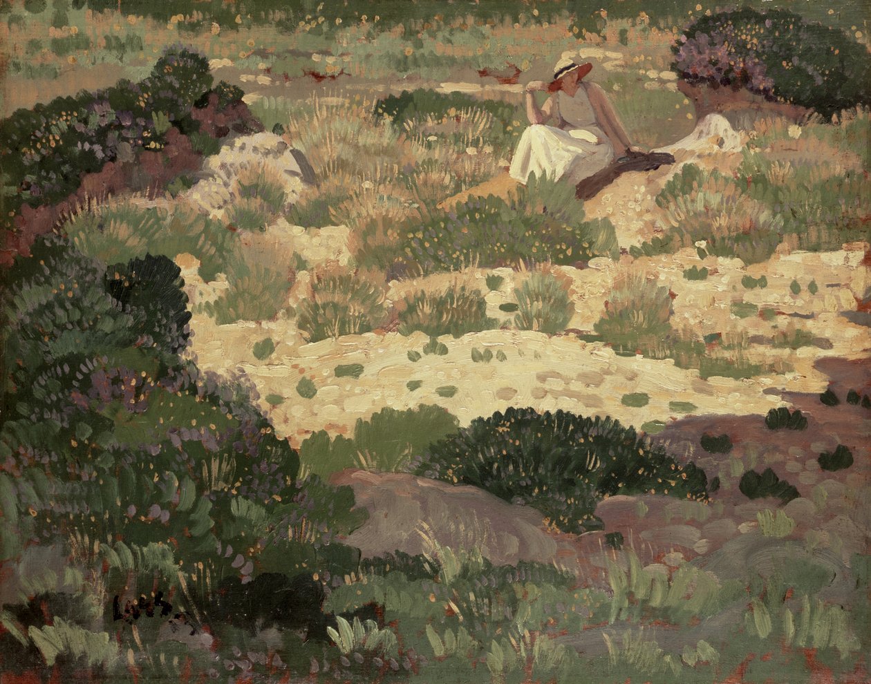 Cassis közelében, 1913 (panel) alkotó: Derwent Lees