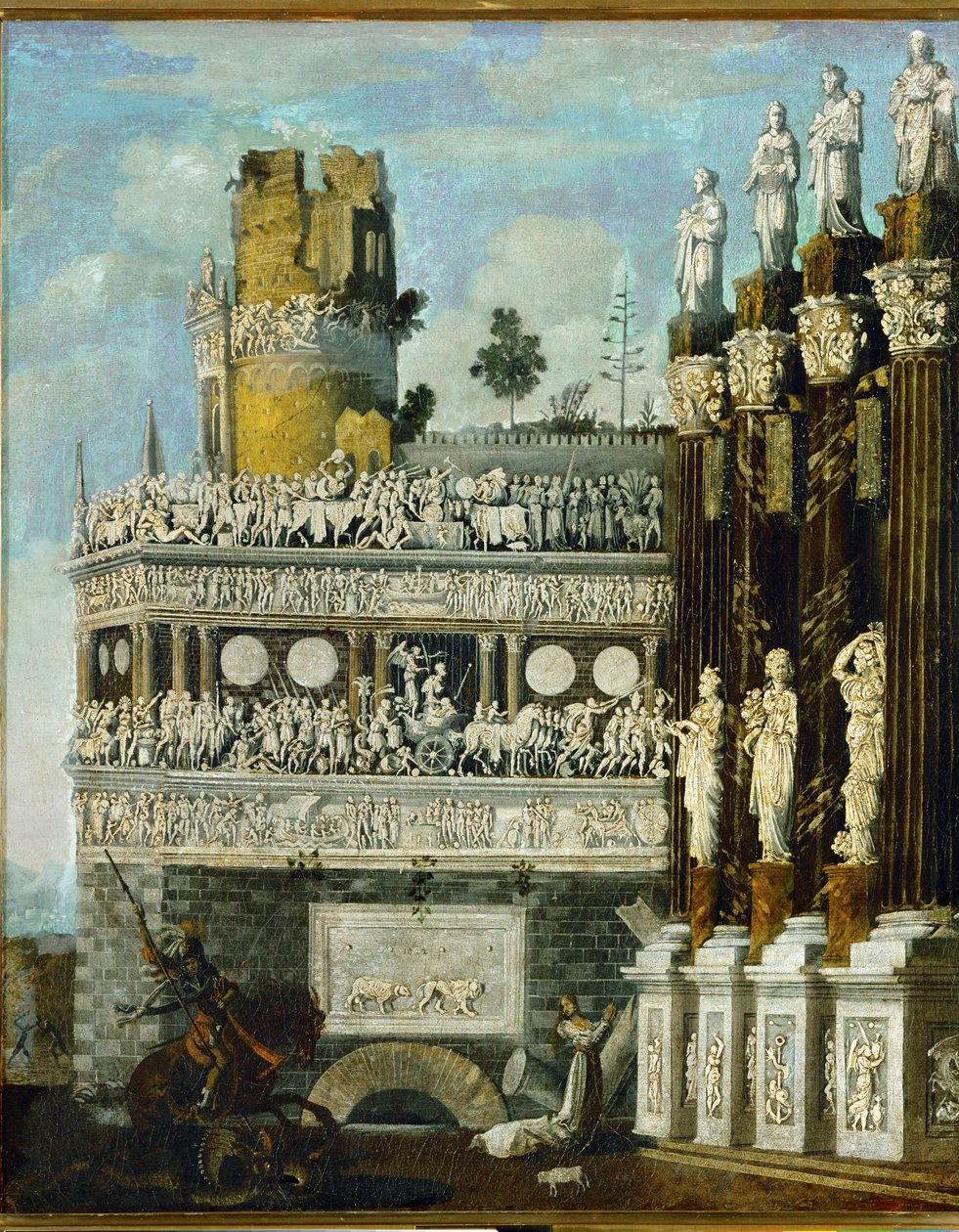 "Képzeletbeli építészet (olaj, vászon) alkotó: Desiderio Monsu