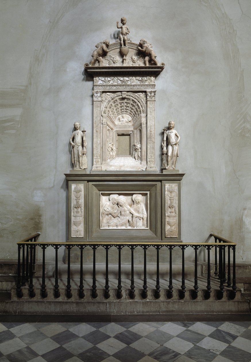 Márvány tabernákulum, Desiderio da Settignano (kb. 1430-1464) (A szentségi oltár, márvány tabernákulum) 1461 Firenze, San Lorenzo templom (Szent Lőrinc templom) Olaszország alkotó: Desiderio da Settignano