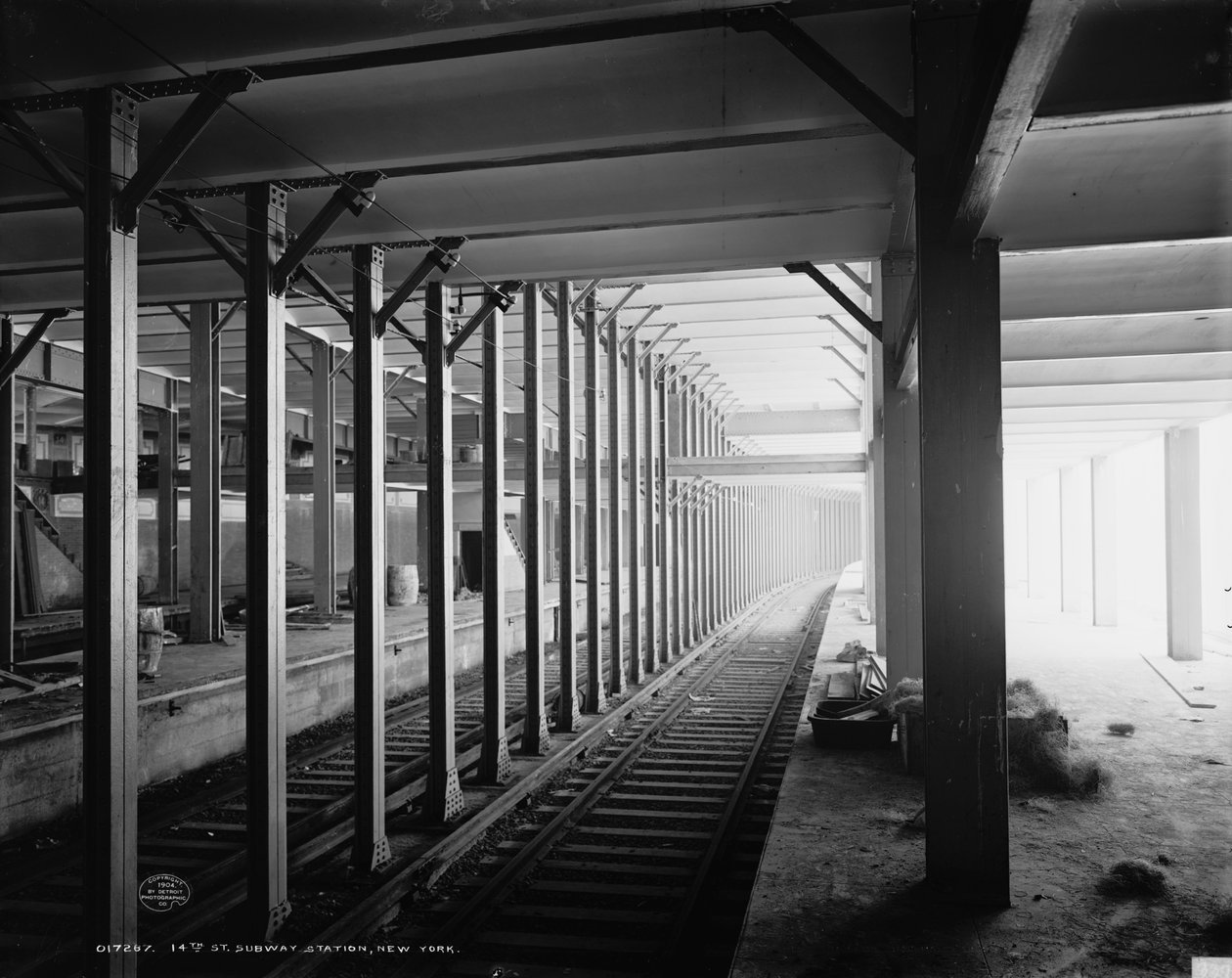 14th St. metróállomás, New York, 1904 körül alkotó: Detroit Publishing Co.