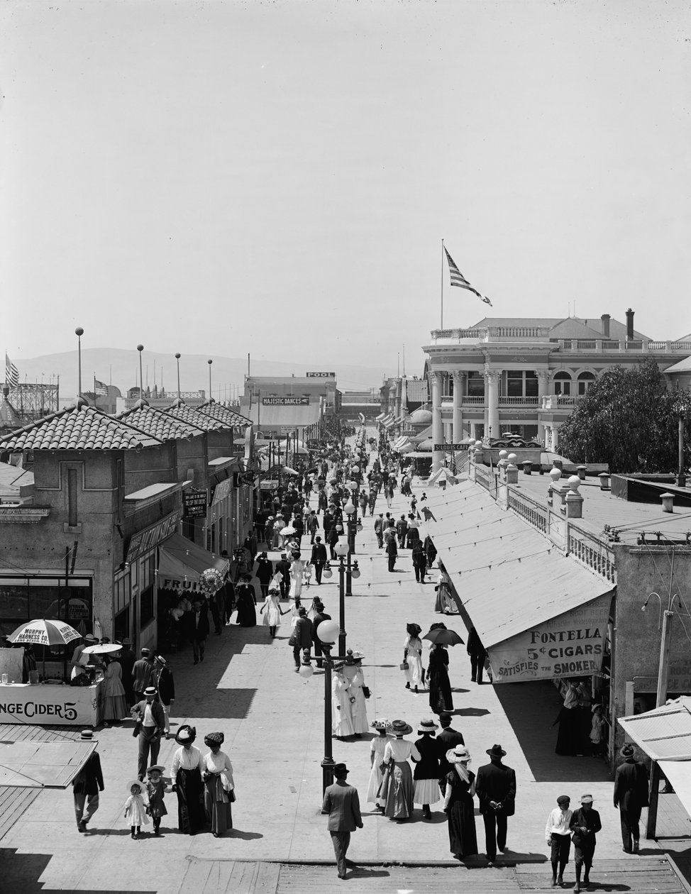A Midway, Long Beach, Kalifornia, 1910-20 körül alkotó: Detroit Publishing Co.