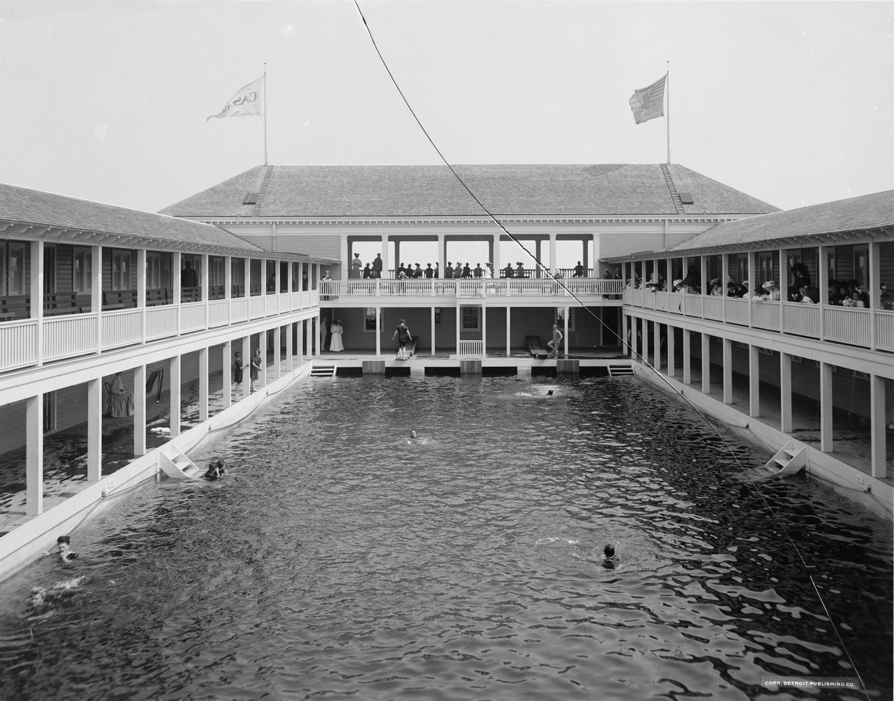 Fürdőmedence a kaszinóban, Palm Beach, Florida, 1905 körül alkotó: Detroit Publishing Co.