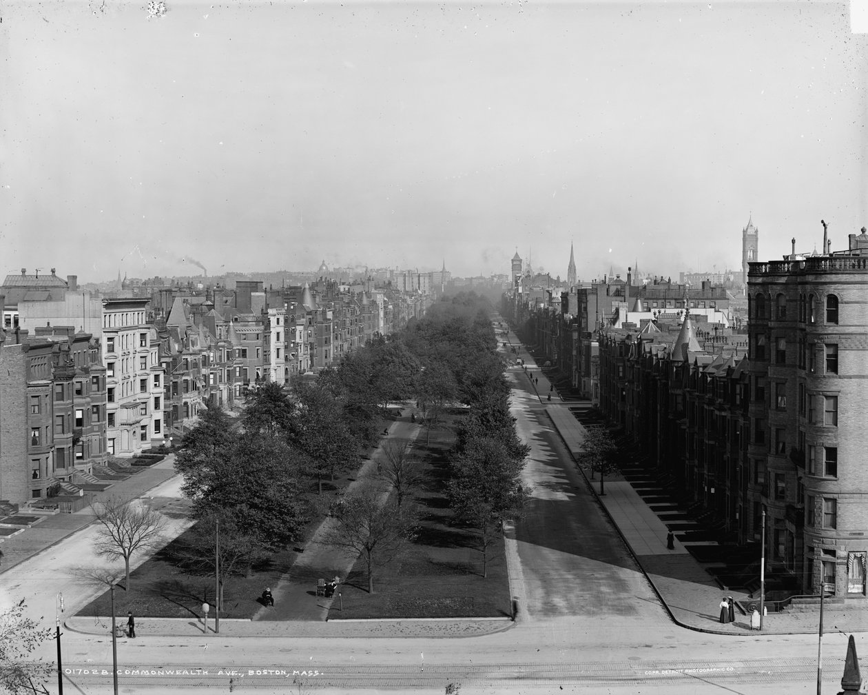 Commonwealth Ave., Boston, Massachusetts, 1904 körül alkotó: Detroit Publishing Co.