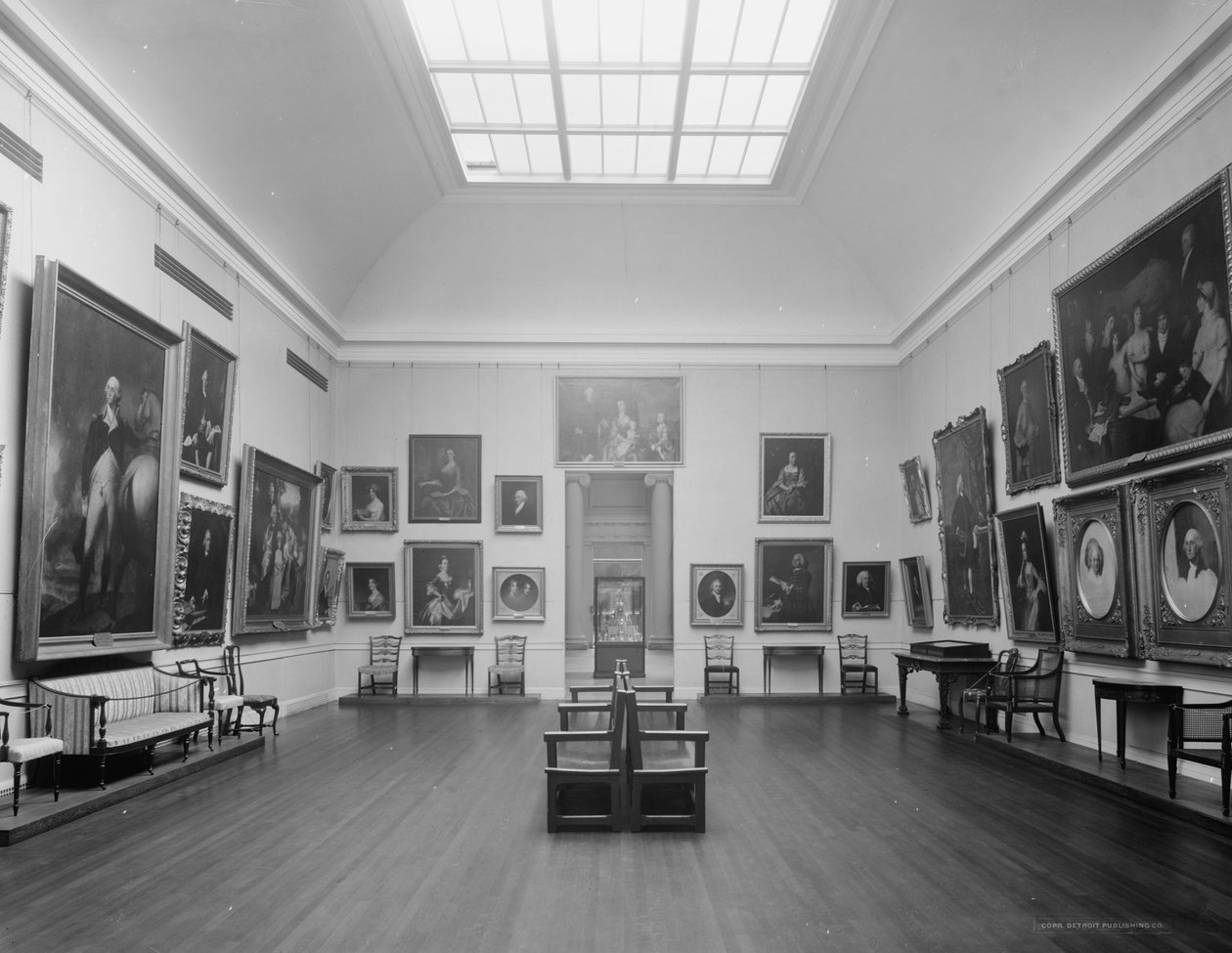 Korai amerikai szoba, Szépművészeti Múzeum, Boston, Massachusetts, 1909-20 körül. alkotó: Detroit Publishing Co.