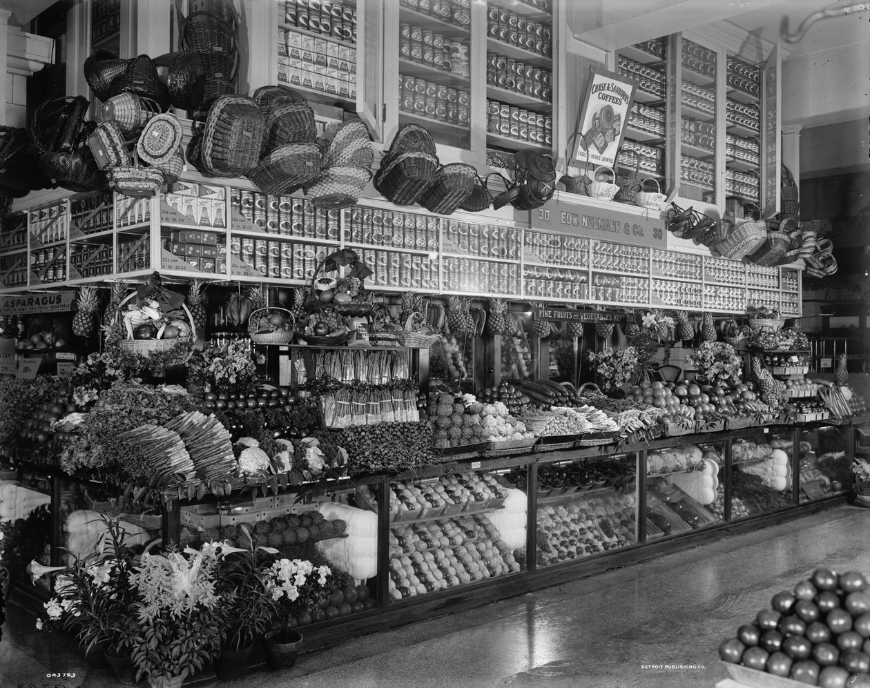 Edw. Neumann, Broadway Market, Detroit, Michigan, 1905-15 körül alkotó: Detroit Publishing Co.