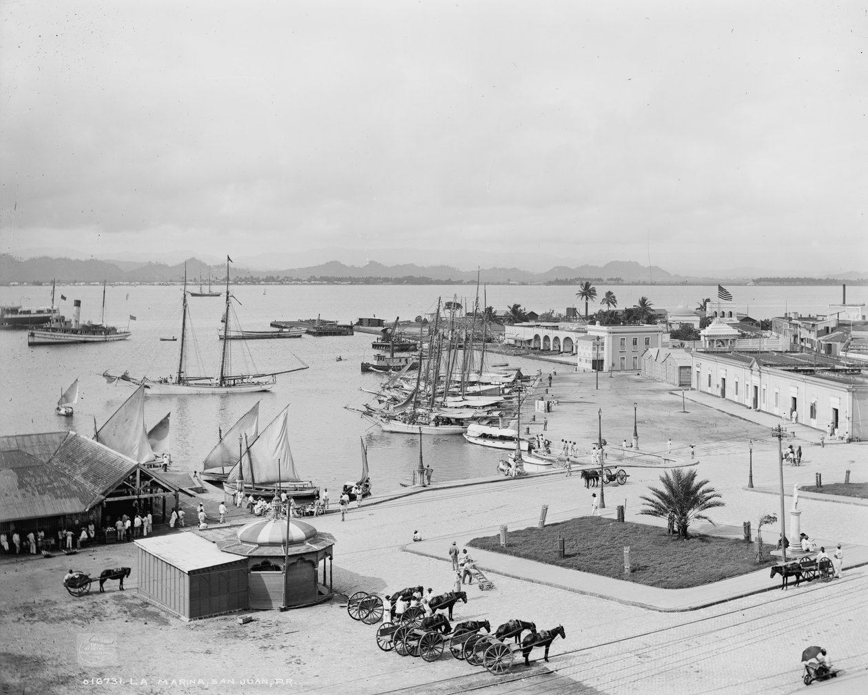 La Marina, San Juan, Puerto Rico, 1903 körül alkotó: Detroit Publishing Co.