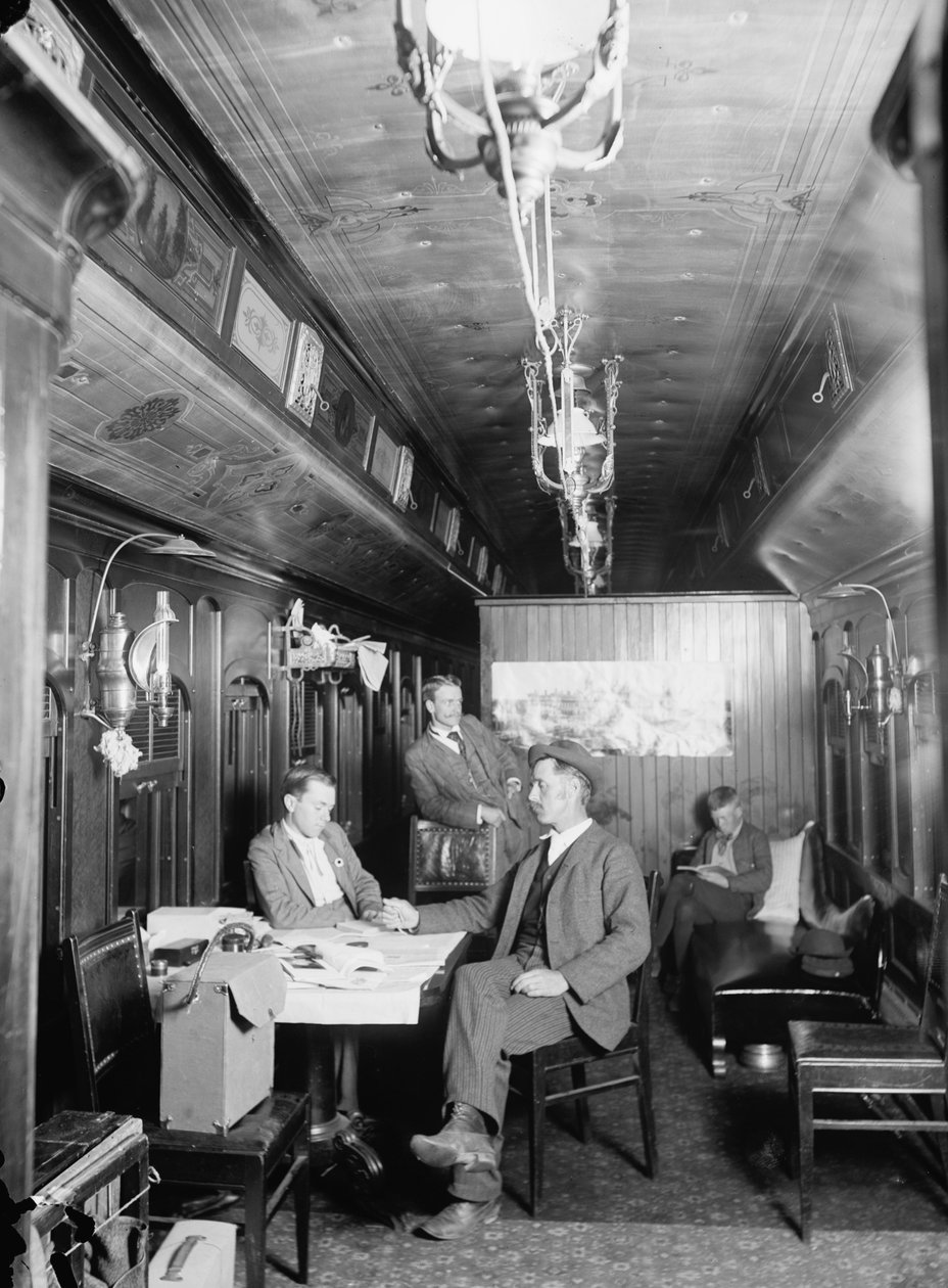 New York Central Railway (Railroad) fotókocsi, 1895-1915 körül alkotó: Detroit Publishing Co.