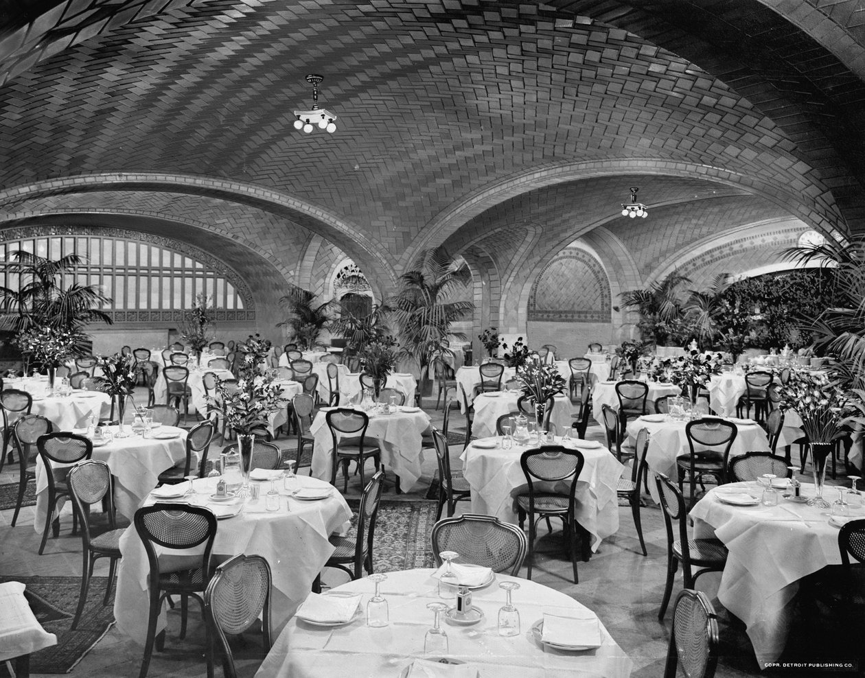 Étterem, Grand Central Terminal, N.Y. Central Lines, New York, 1910-20 körül alkotó: Detroit Publishing Co.