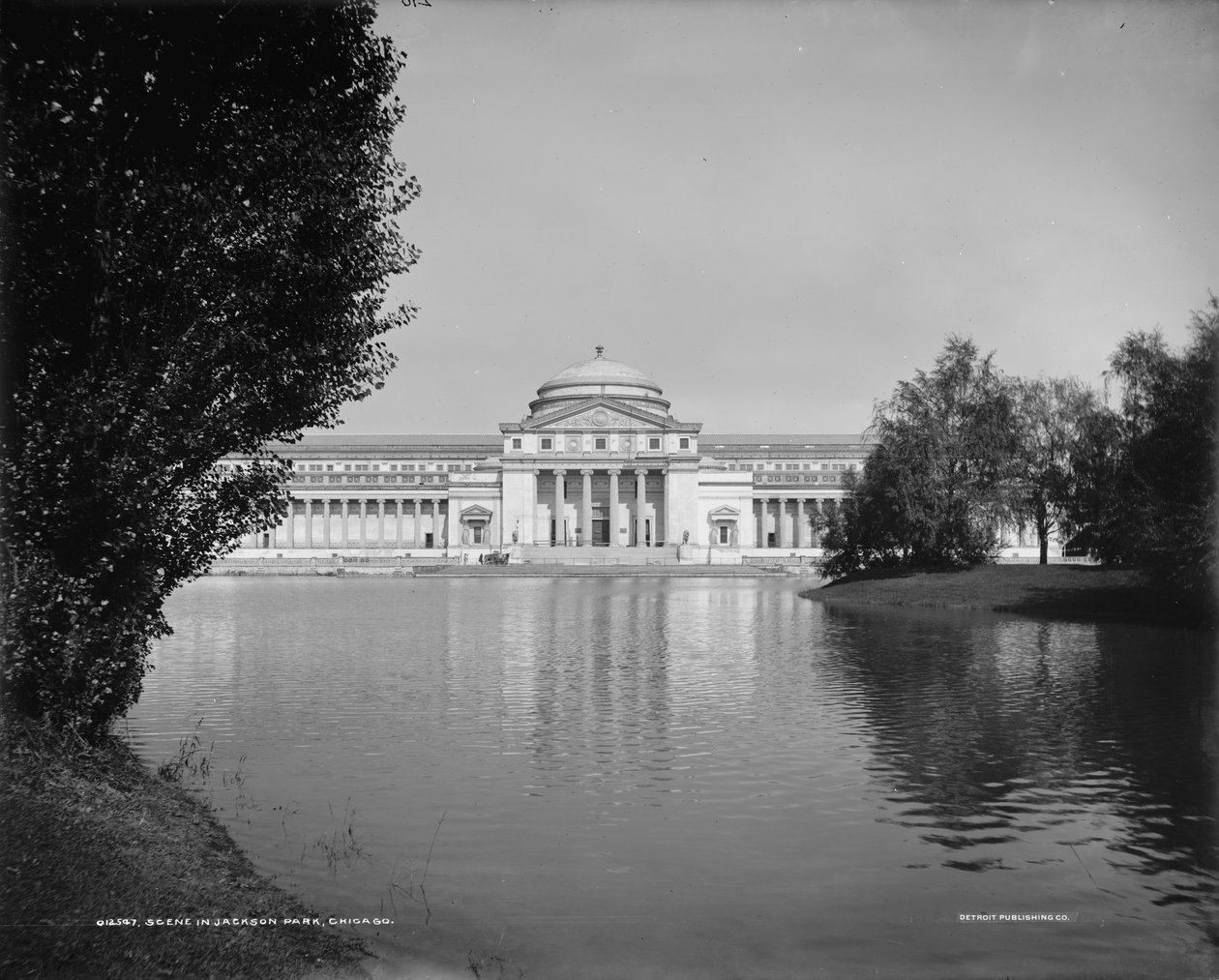 Jelenet a Jackson Parkban, Chicago, Illinois, 1890-1901 alkotó: Detroit Publishing Co.