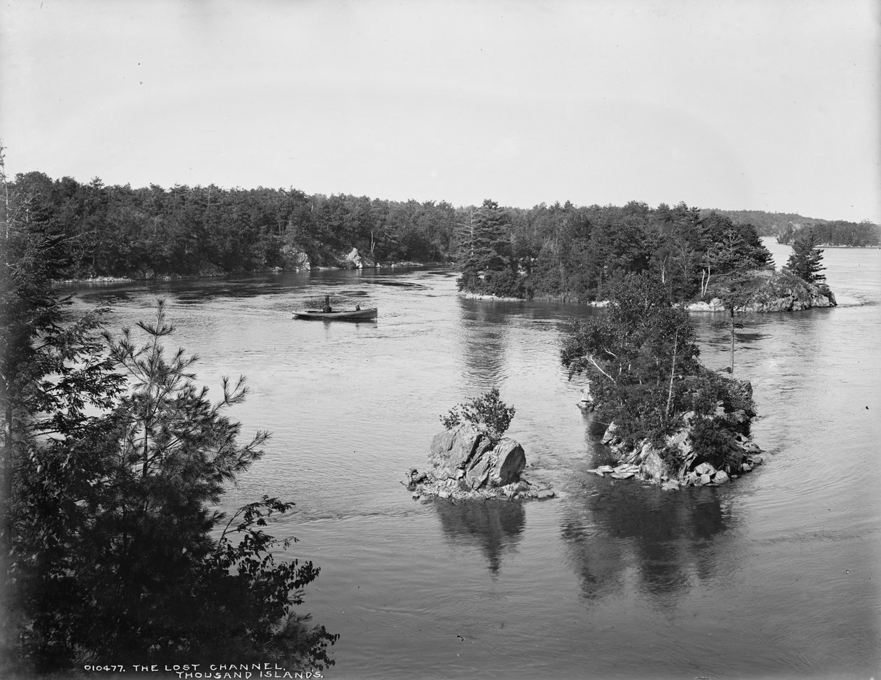 Az Elveszett csatorna, Ezer-sziget, 1890-1901 körül alkotó: Detroit Publishing Co.