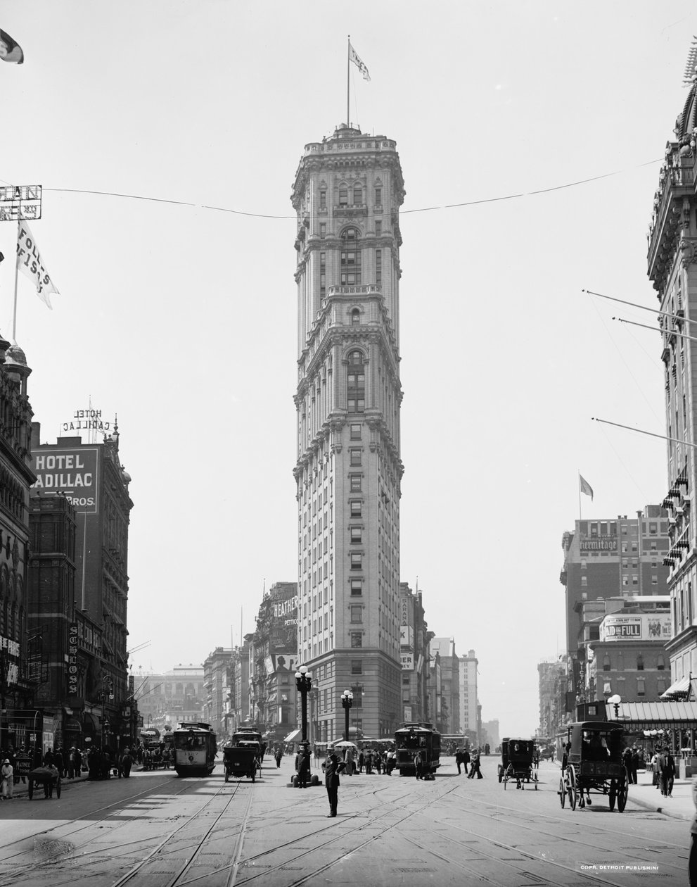 Times Building, New York, NY, 1908 körül alkotó: Detroit Publishing Co.