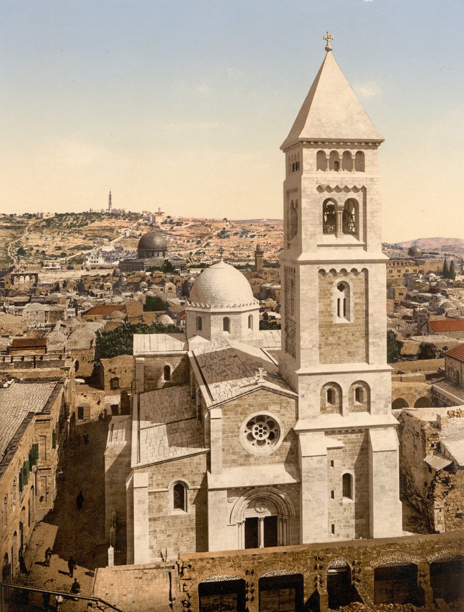Szent Megváltó-templom, Jeruzsálem, Szentföld, 1890 körül – 1900 körül (fényképnyomat) alkotó: Detroit Photographic Co.