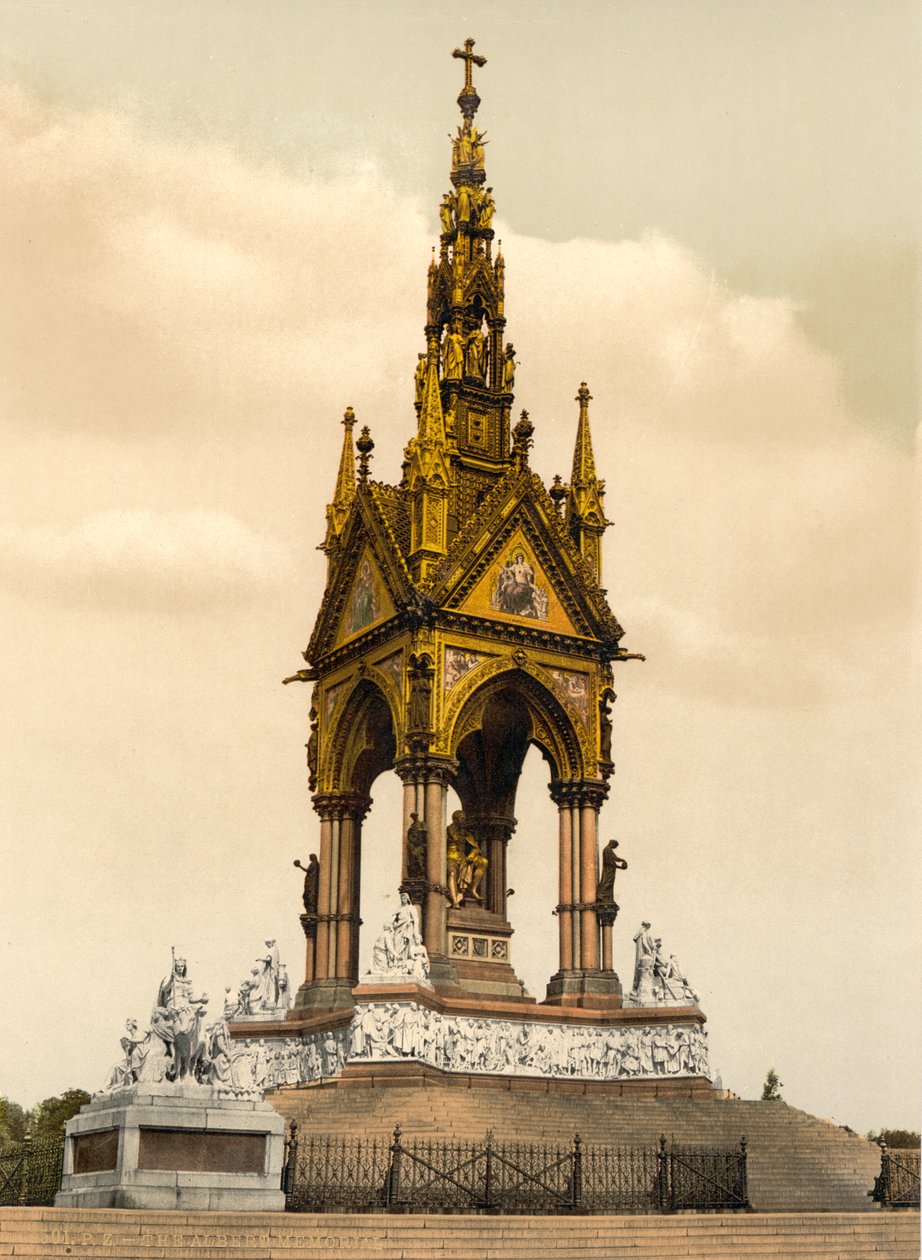 Albert Memorial, London, 1890-1900 körül alkotó: Detroit Publishing Co.