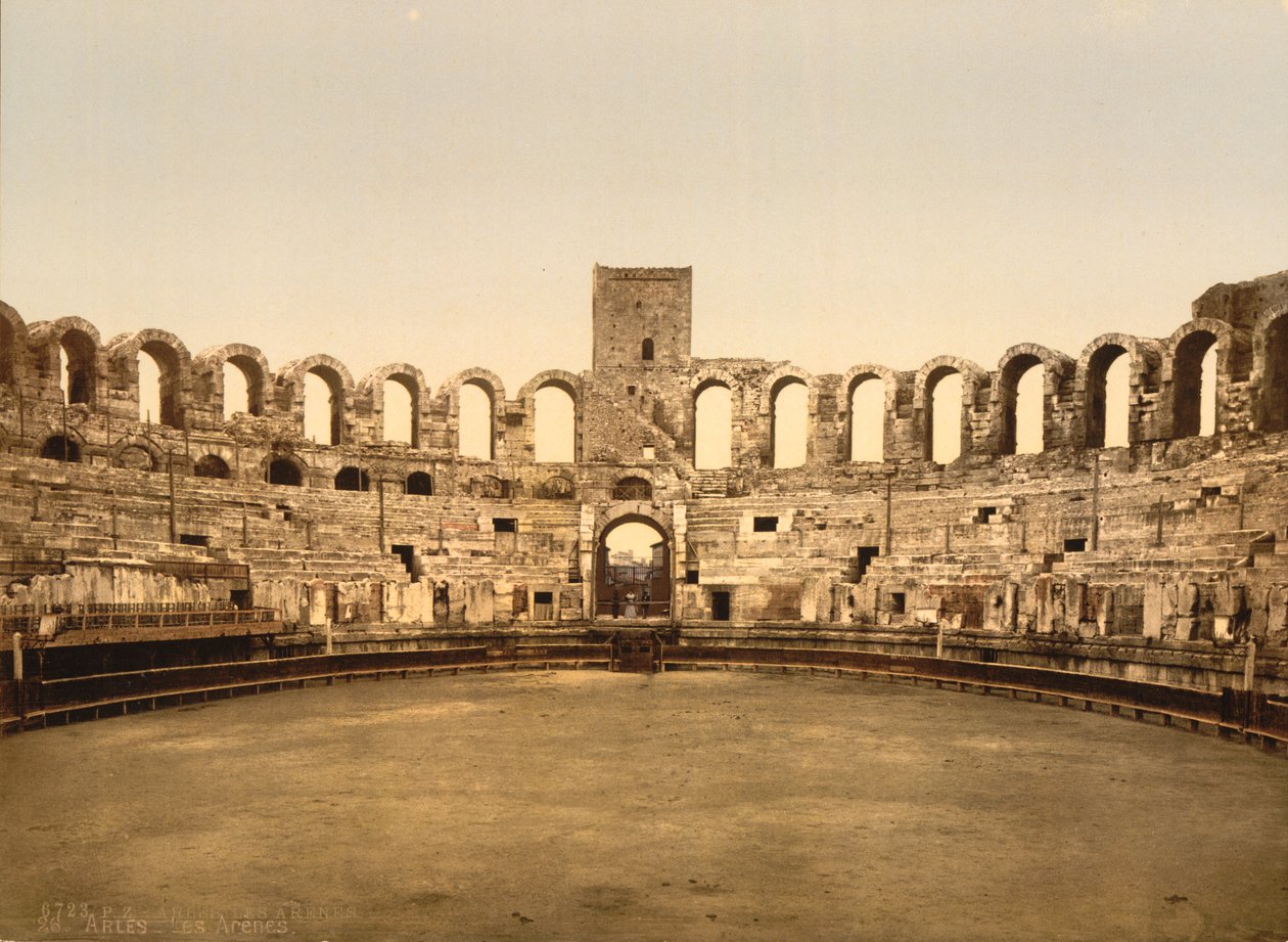 Arena, Arles, Franciaország, Photochrome Print, 1900 körül alkotó: Detroit Publishing Co.
