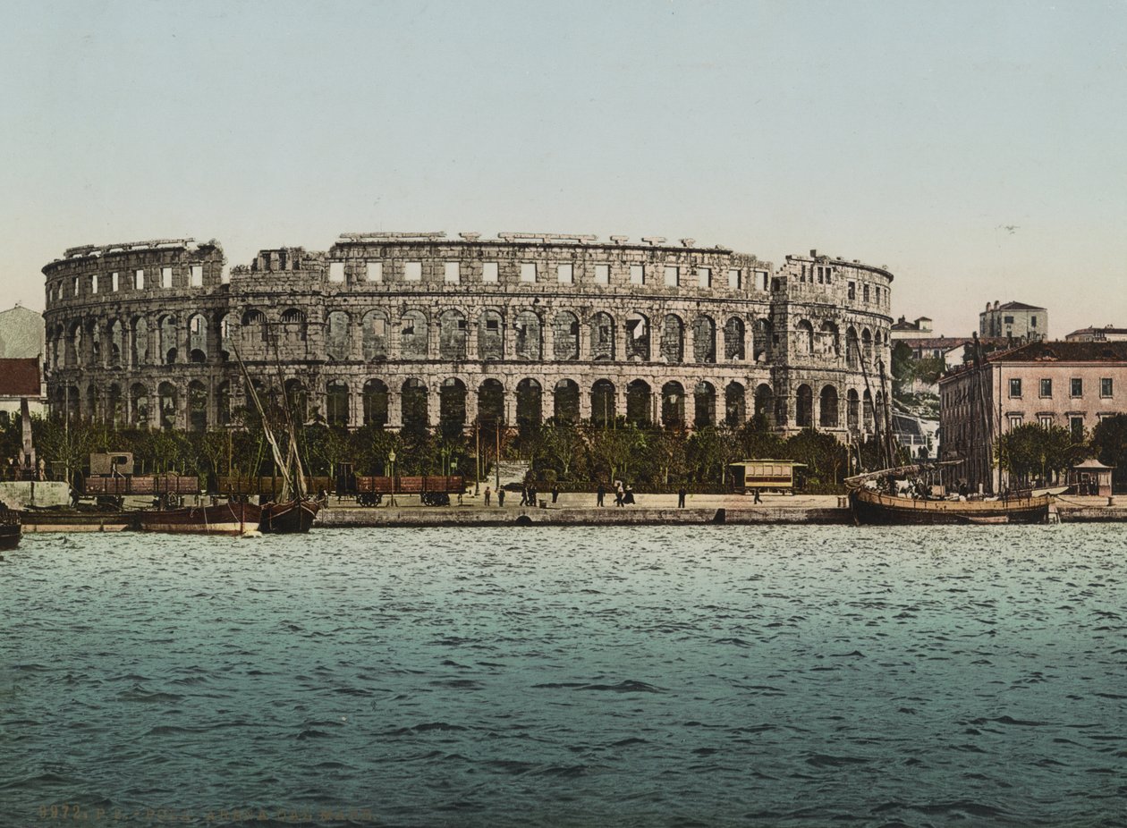 Arena del Mare, Pola, 1900 körül (fotomechanikus nyomat) alkotó: Detroit Publishing Co.