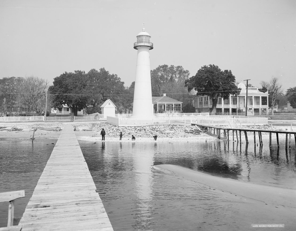 Biloxi világítótorony, Biloxi, Mississippi, USA, 1906 körül (f/w fotó) alkotó: Detroit Publishing Co.