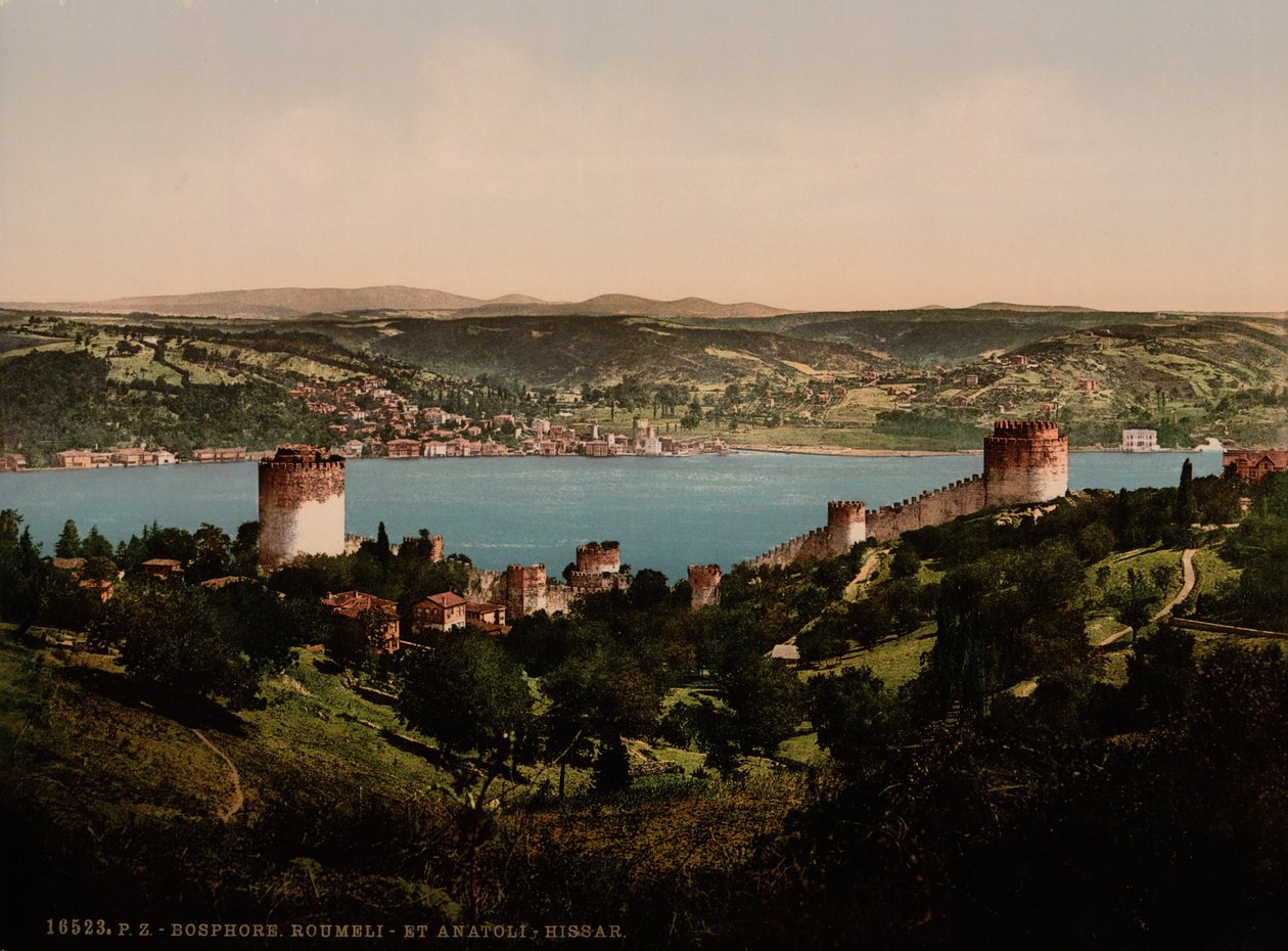 Bosfors, Rumeli és Nali-Hisar, CI-1 (Photochrome Print) alkotó: Detroit Publishing Co.