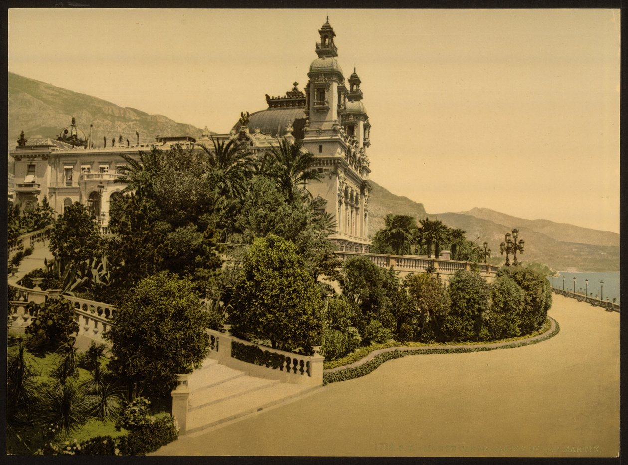 Kaszinó bejárata, Monte Carlo, Riviera, Monaco alkotó: Detroit Publishing Co.