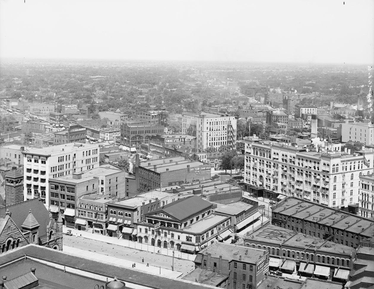 Detroit, Michigan, 1908 körül (f/w fotó) alkotó: Detroit Publishing Co.