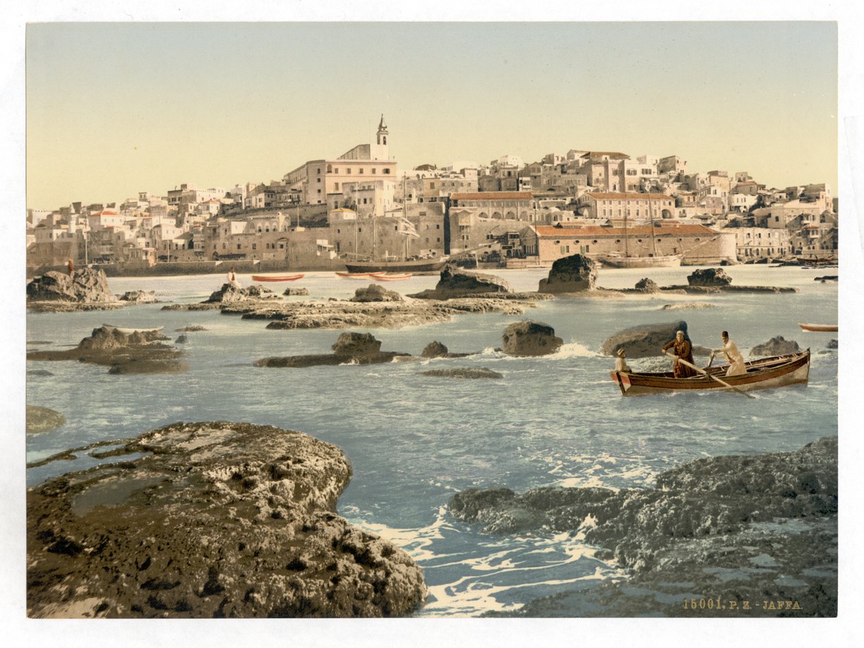 A tenger felől, Jaffa, Szentföld, Izrael, 1890-1900 körül (fotokróm nyomat)) alkotó: Detroit Publishing Co.