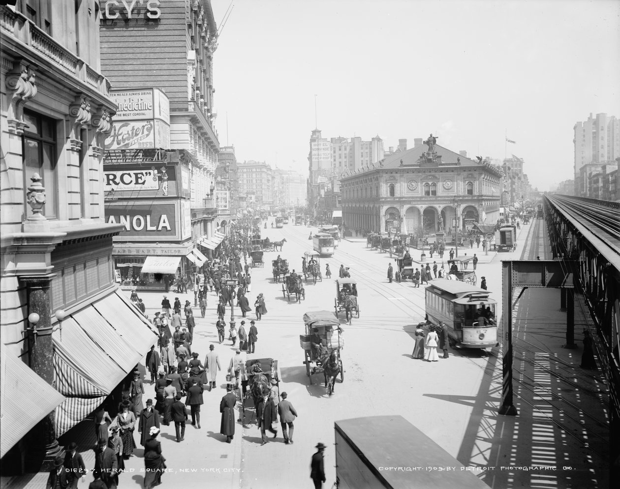 Herald Square, New York, 1904 körül (f/w fotó) alkotó: Detroit Publishing Co.