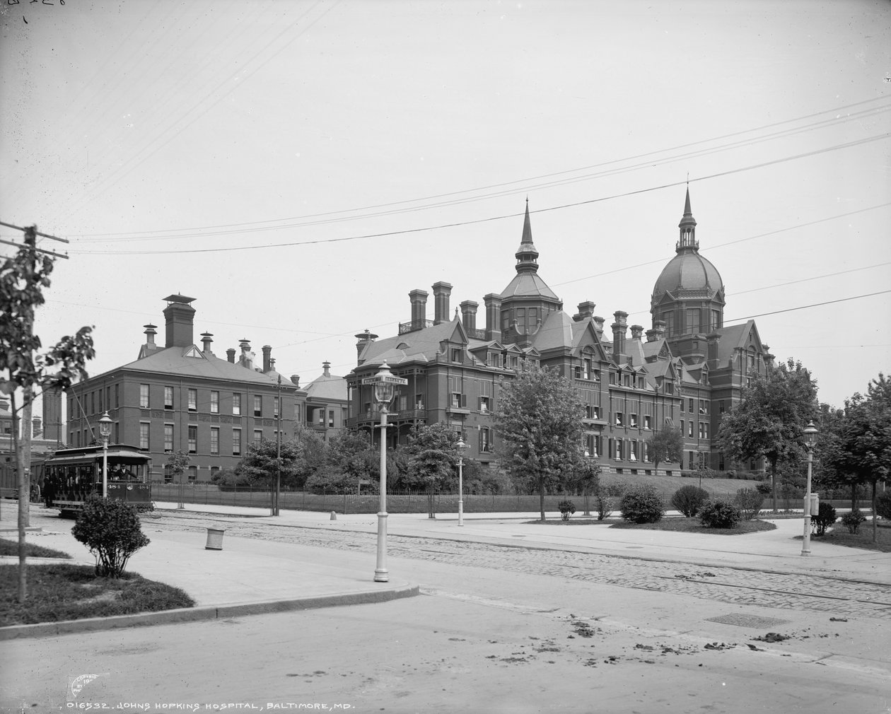 Johns Hopkins Kórház, Baltimore, Md., 1903 körül alkotó: Detroit Publishing Co.