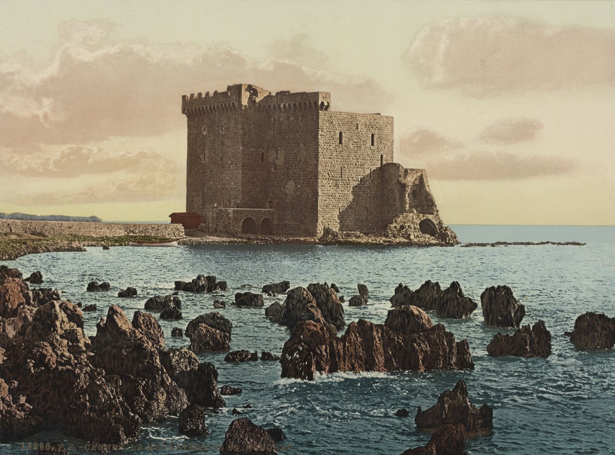 A cannes-i Szent Honorat kolostor, 1900 körül alkotó: Detroit Publishing Co.