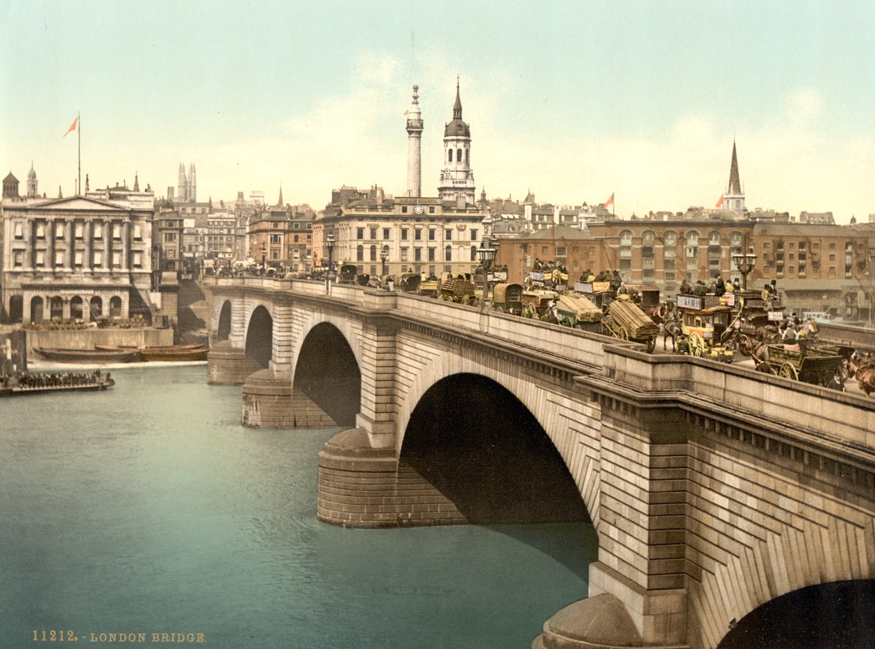 London Bridge, 1890-1900 körül alkotó: Detroit Publishing Co.