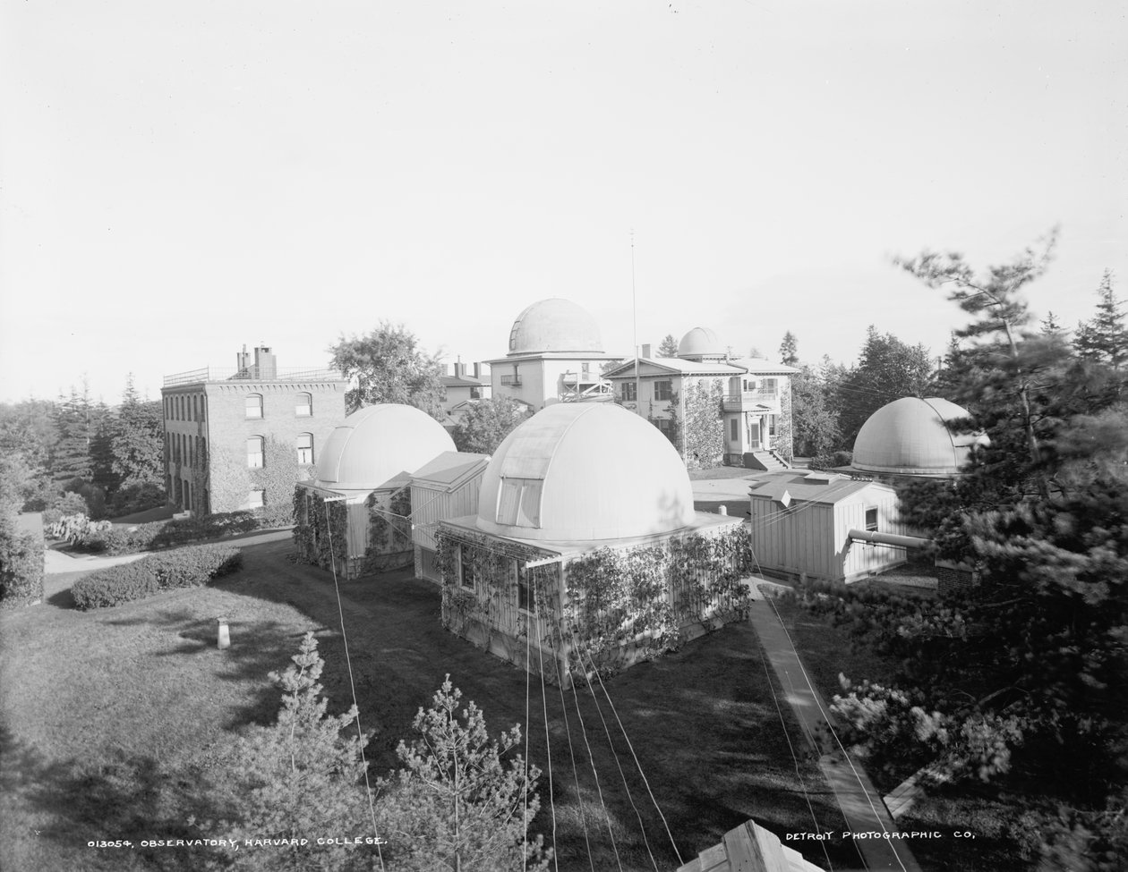 Obszervatórium, Harvard College, 1900 körül (f/w fotó) alkotó: Detroit Publishing Co.