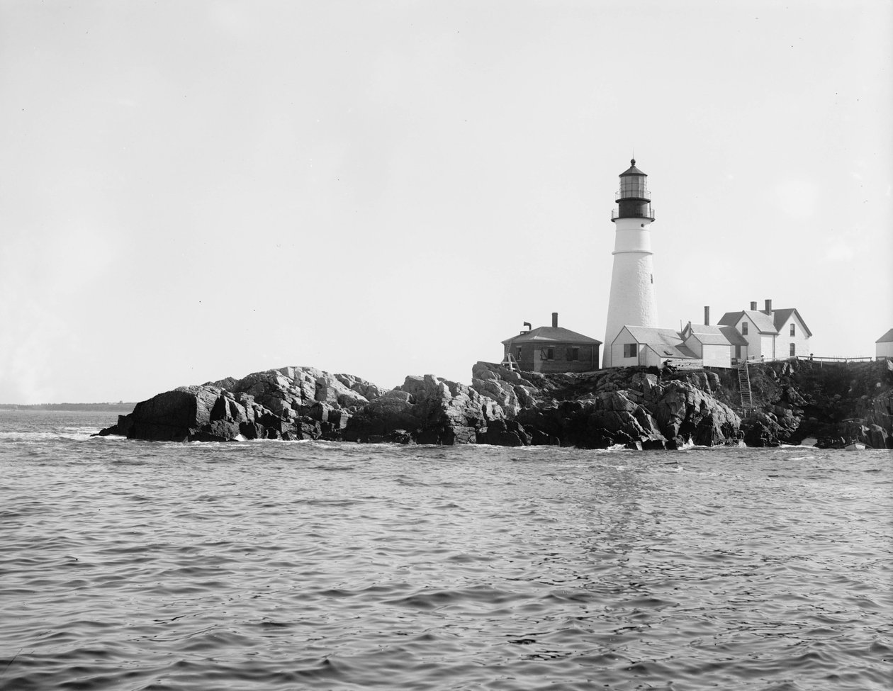 Portland Head Light, Portland, Maine, 1900-1910 körül alkotó: Detroit Publishing Co.