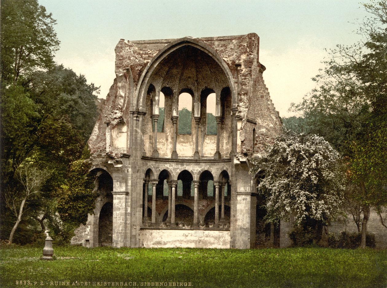 A Heisterbach-apátság romjai, Észak-Rajna-Vesztfália, Németország, 1900 körül alkotó: Detroit Publishing Co.