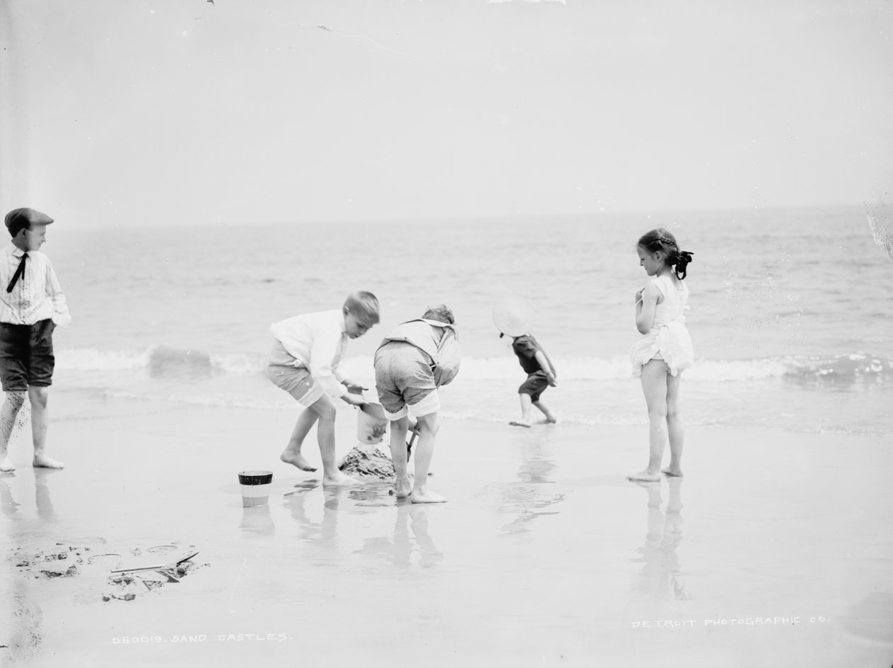 Homokvárak, Coney Island, NY alkotó: Detroit Publishing Co.