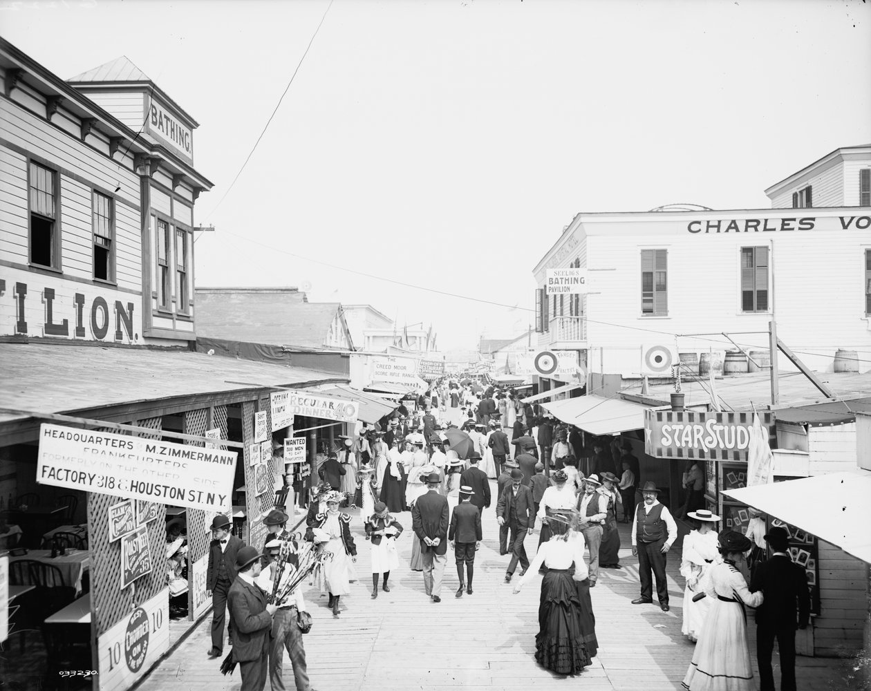 A Bowery Keletre néz, Rockaway, New York alkotó: Detroit Publishing Co.