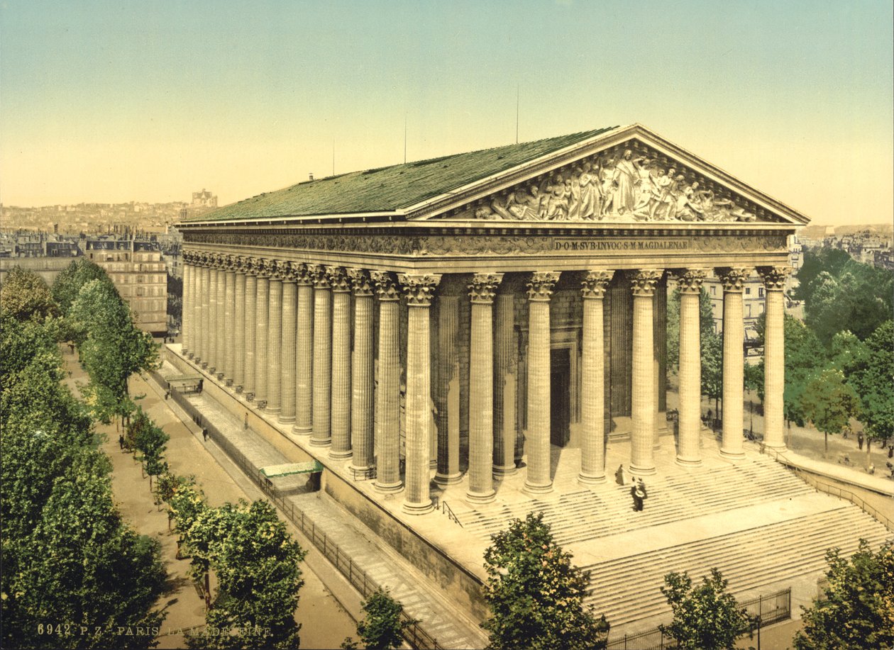 A Madeleine, Párizs, 1890-1900 körül alkotó: Detroit Publishing Co.