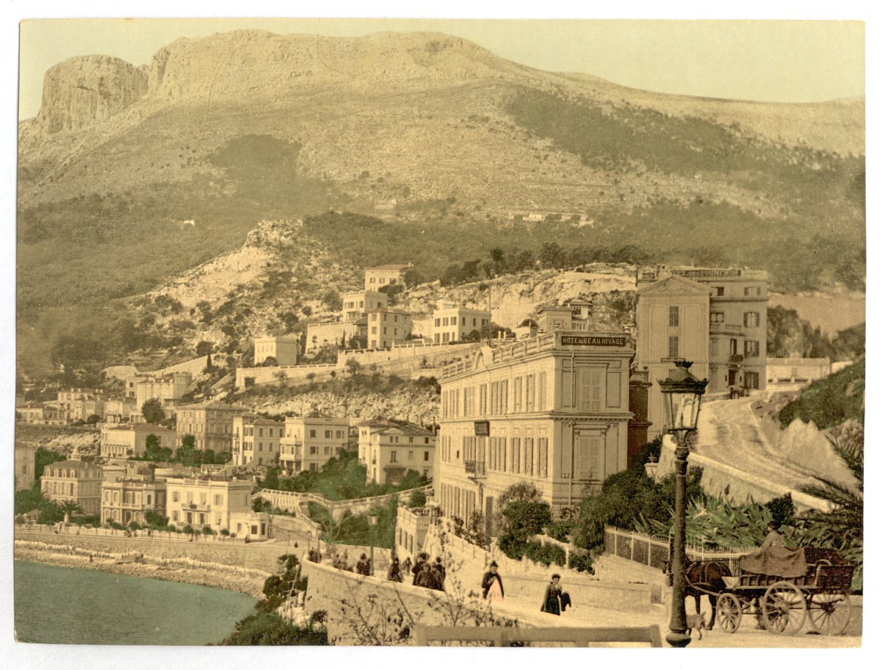 Vízpart, Monte Carlo, Riviera, Monaco alkotó: Detroit Publishing Co.