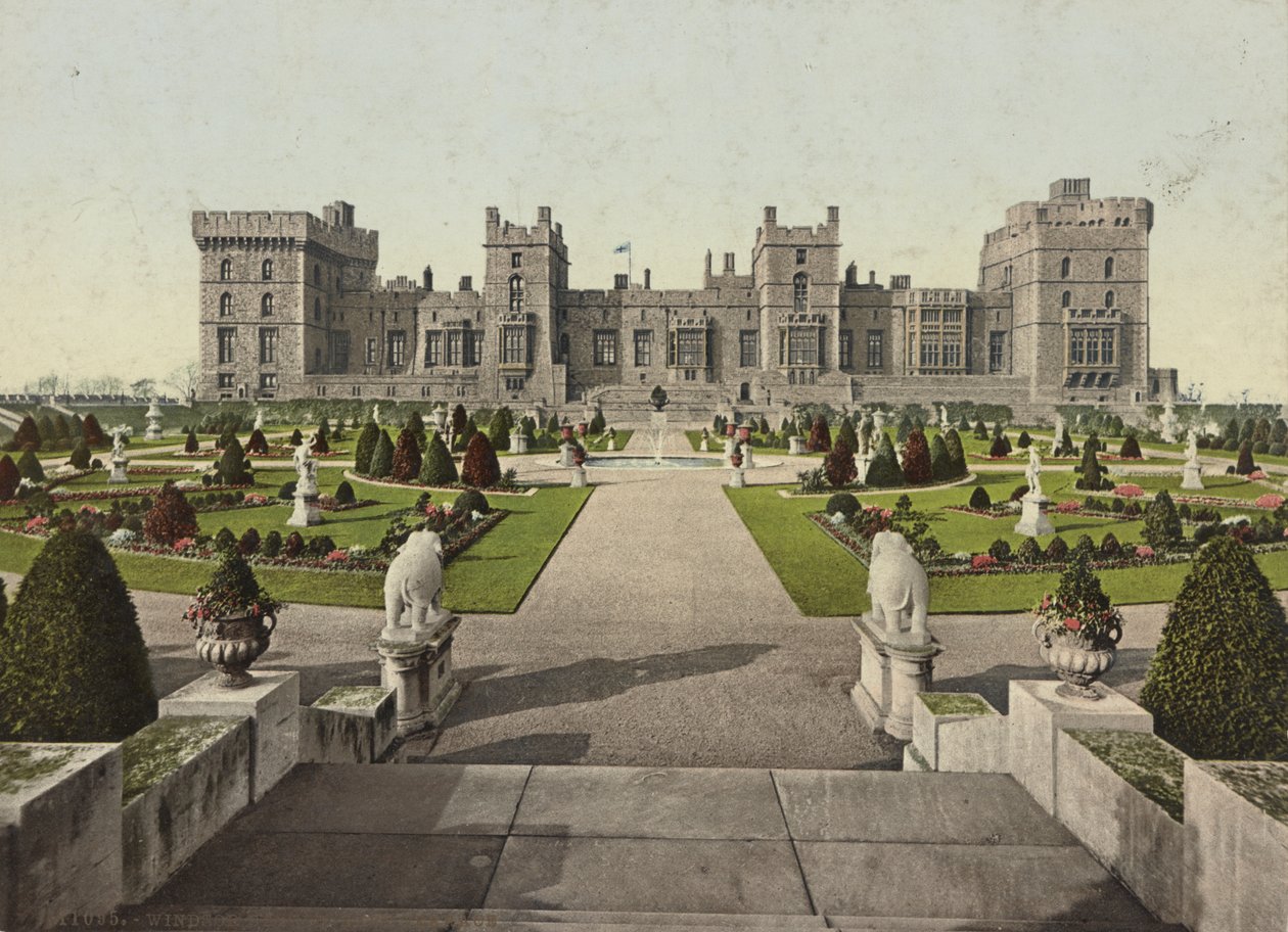 Windsor Castle East Terrace, 1900 körül alkotó: Detroit Publishing Co.