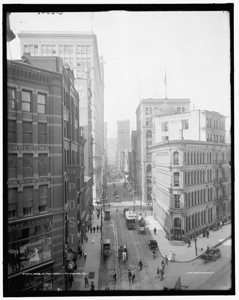 Wood St. a Liberty Avenue-ról, Pittsburgh, Pa. alkotó: Detroit Publishing Co.