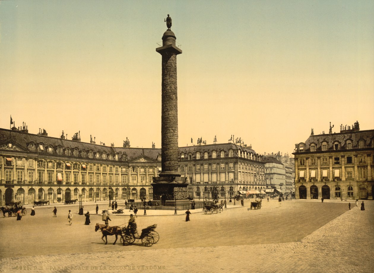 Place Vendome, Párizs, 1900 körül (photochrom) alkotó: Detroit Publishing Co.
