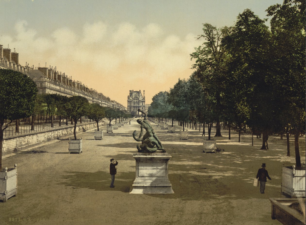 A Tuileriák kertje, Párizs, 1890-1900 (photochrom) alkotó: Detroit Publishing Co.