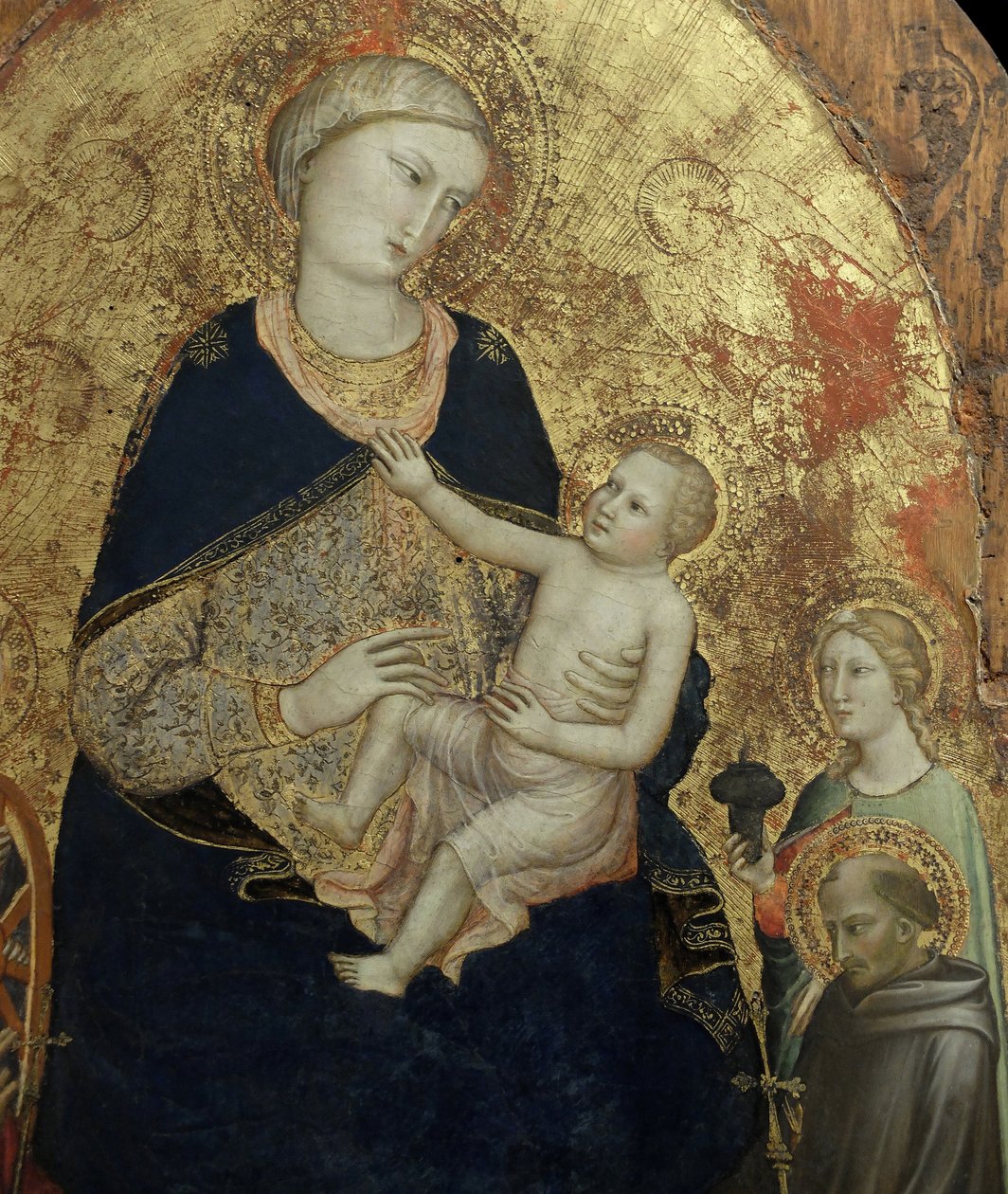 Szűz Mária és gyermeke négy szenttel, részlet (festmény) alkotó: Di Mariotto Nardo