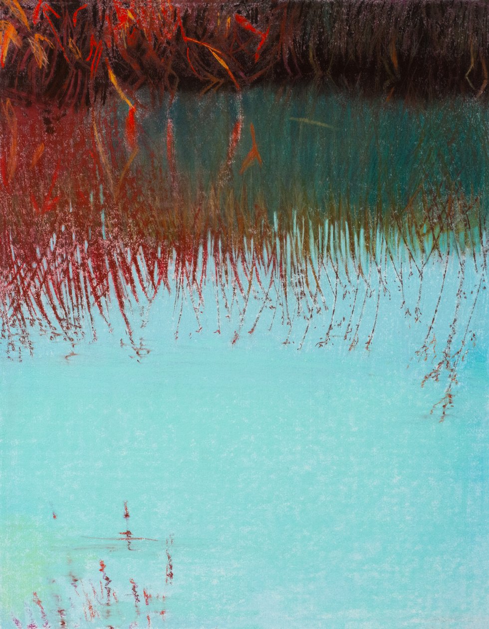 Red Willow 3b, 2021 (pasztell, papír) alkotó: Diana Jahns